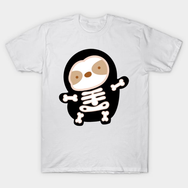 Cute Halloween Skeleton Sloth T-Shirt by theslothinme